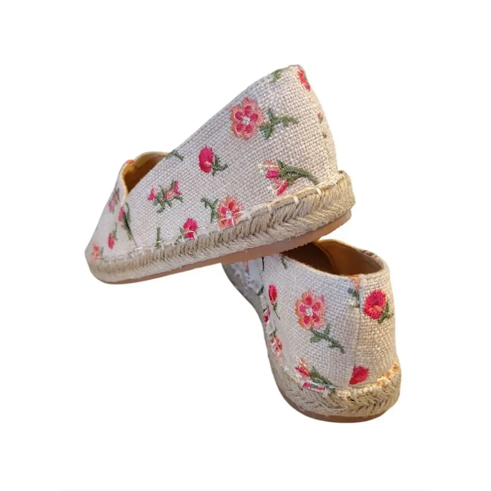 Top Moda Chaya Woven Pink Floral Slip On Espadrilles‎ Shoes SZ 7.5 NWOT